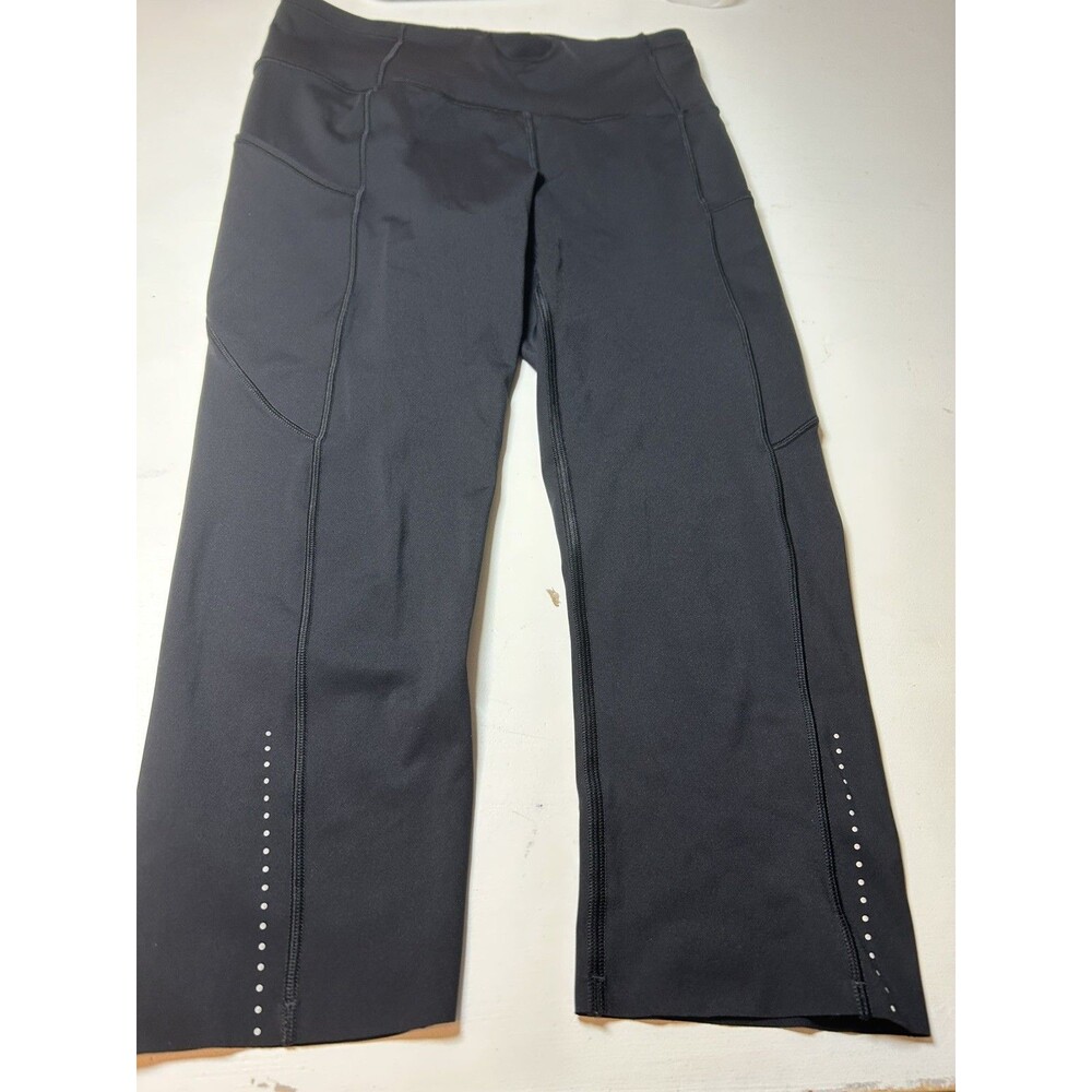 Lululemon Fast  Free Crop II Nulux 19" Black First Release Size 6 Womens
